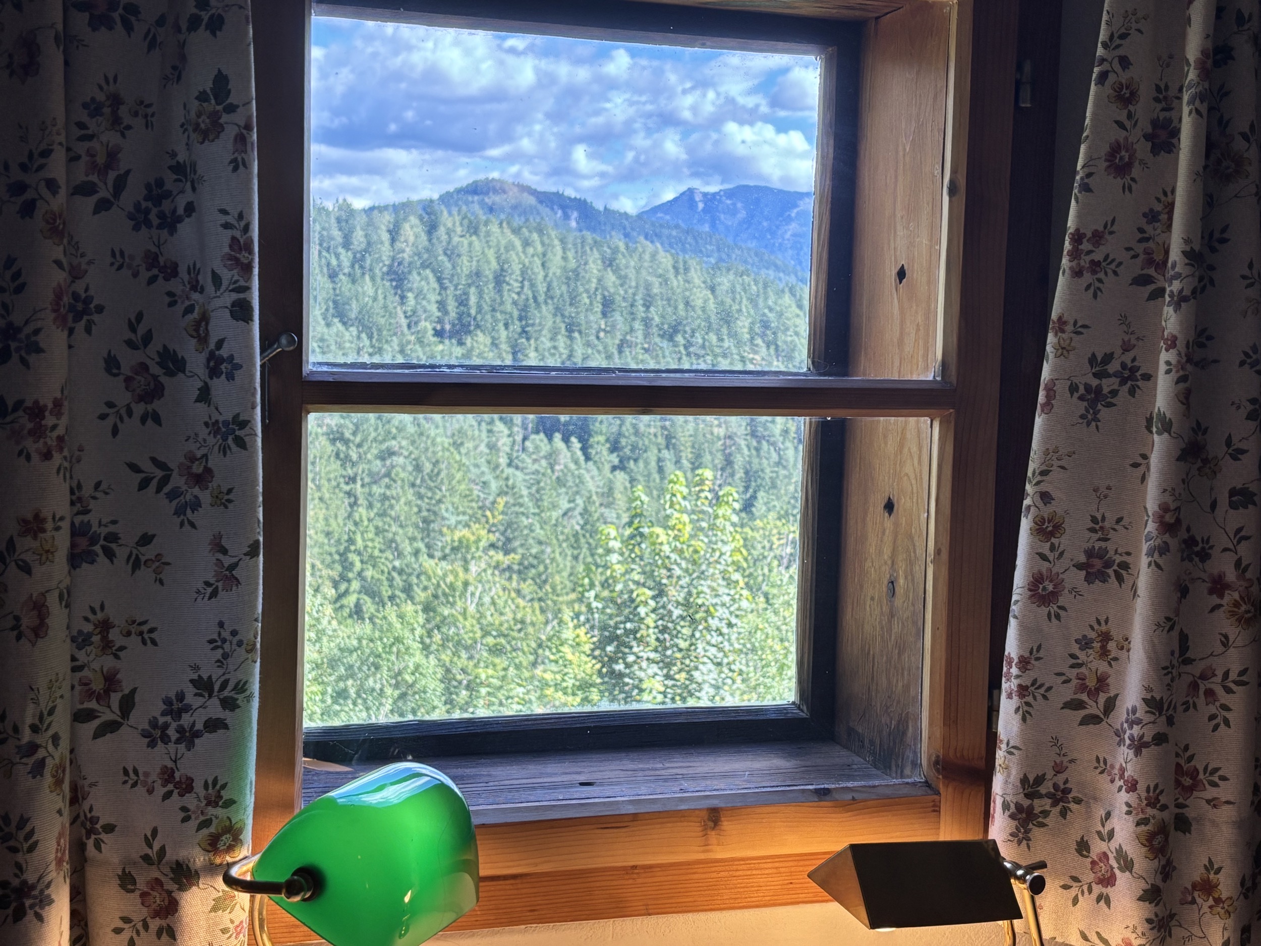 Alpines Design Chalet Amerikaner Hinterbreiteneben aussicht aus fenster