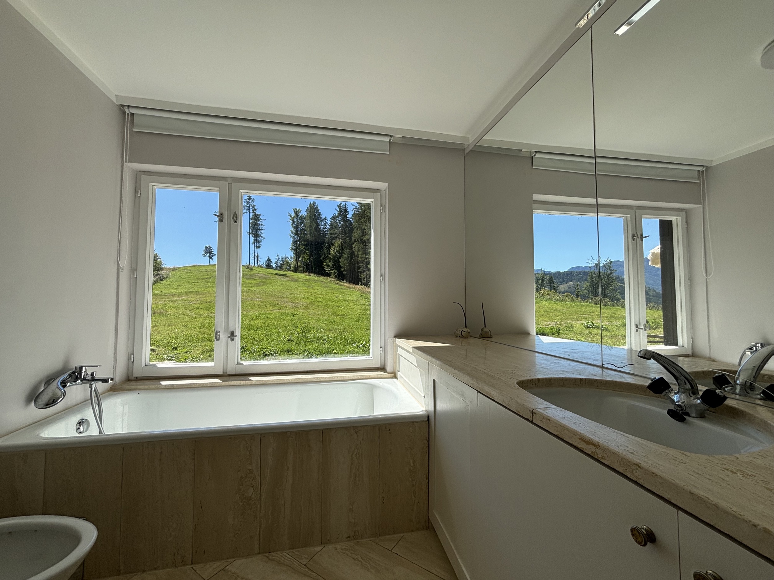 Alpines Design Chalet Amerikaner Hinterbreiteneben bad waescheraum wanne