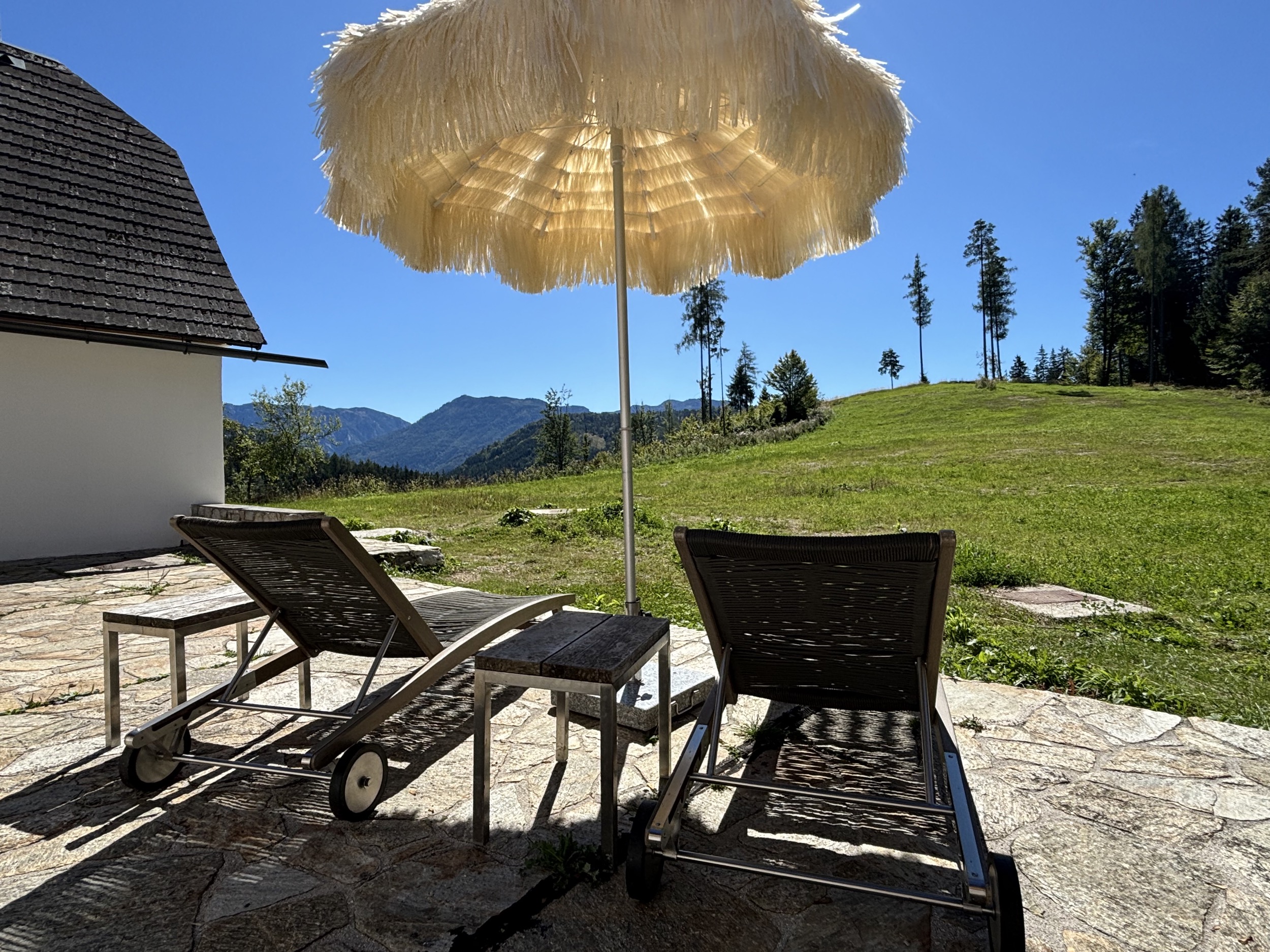 Alpines Design Chalet Amerikaner Hinterbreiteneben sommer aussenansicht 13