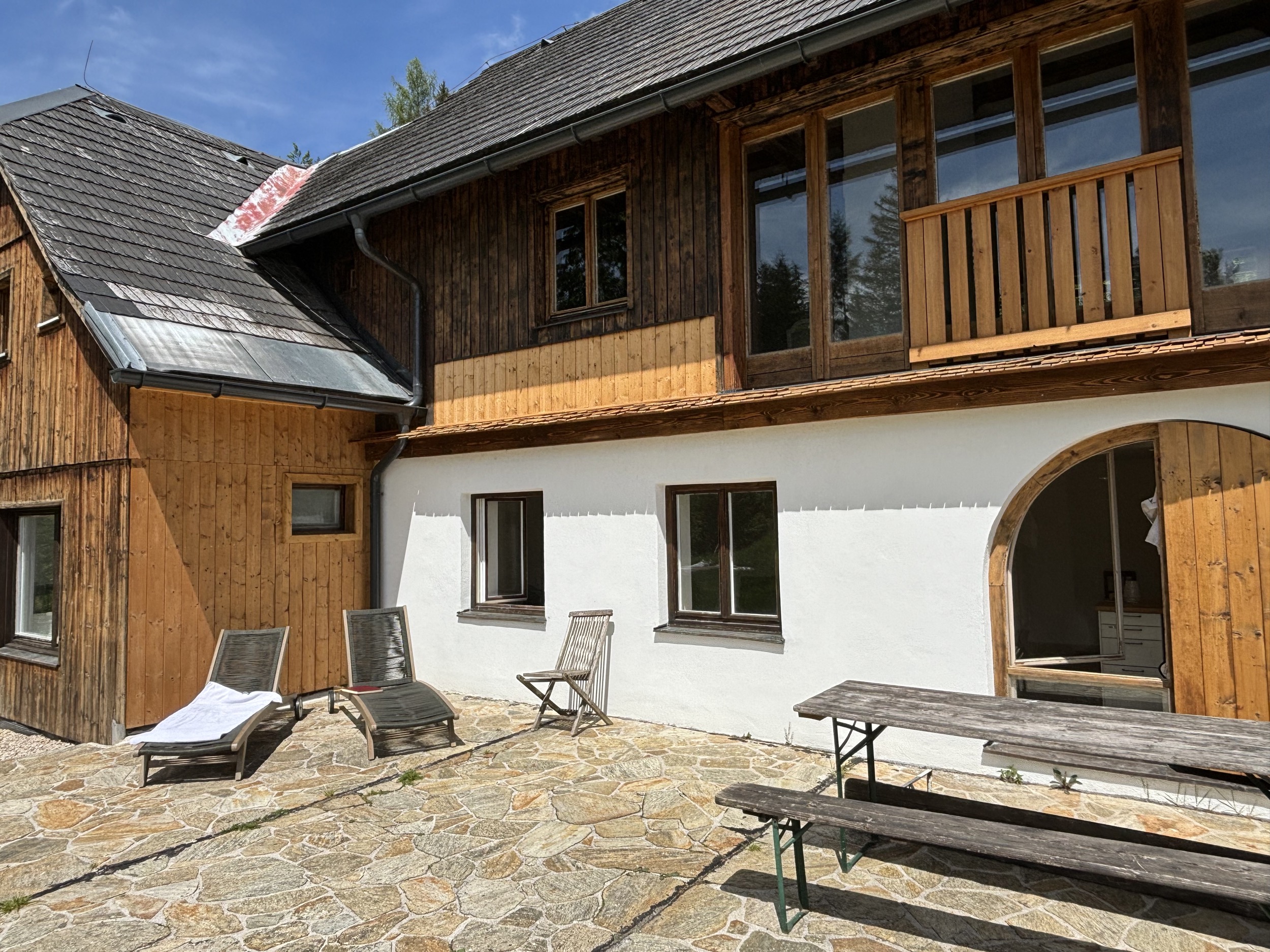 Alpines Design Chalet Amerikaner Hinterbreiteneben terrasse