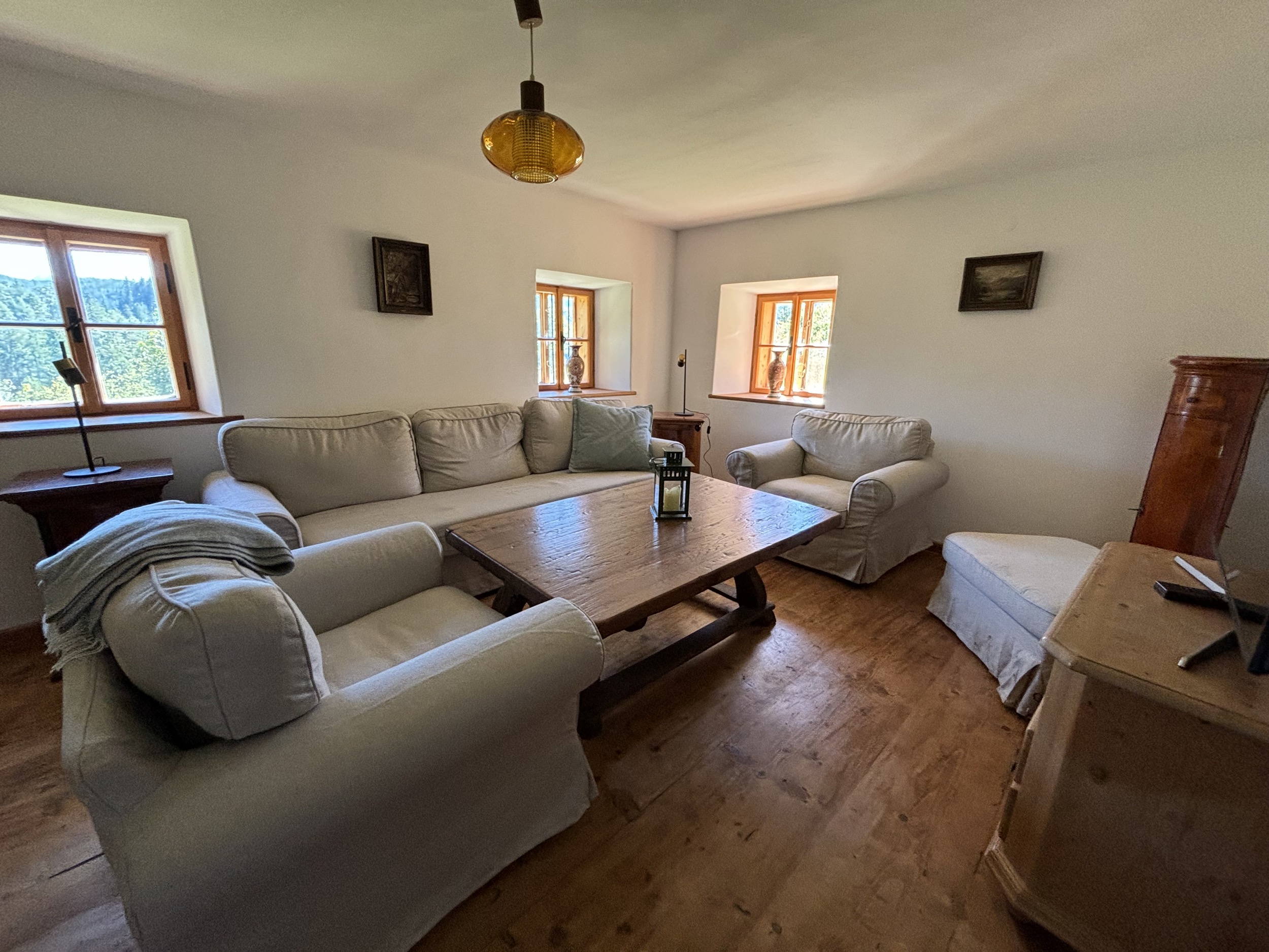 Alpines Design Chalet Amerikaner Hinterbreiteneben wohnzimmer 11