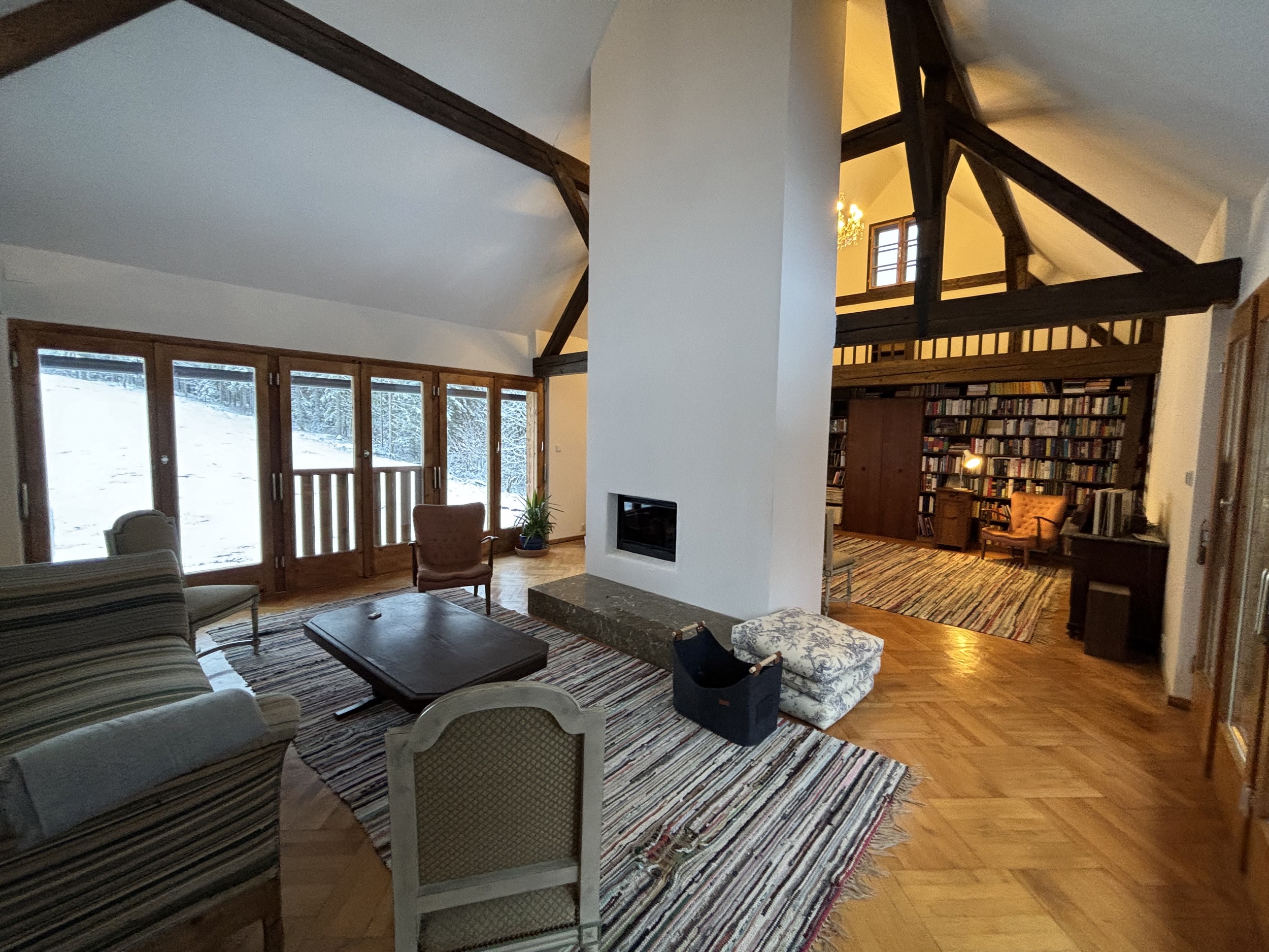 Alpines Design Chalet Amerikaner Hinterbreiteneben wohnzimmer 4